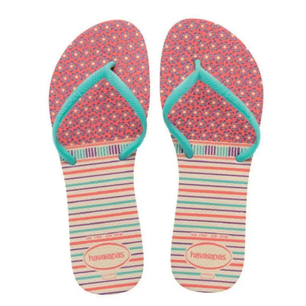 Sandalia Havaianas Flat Mix Bege/verde 33/34