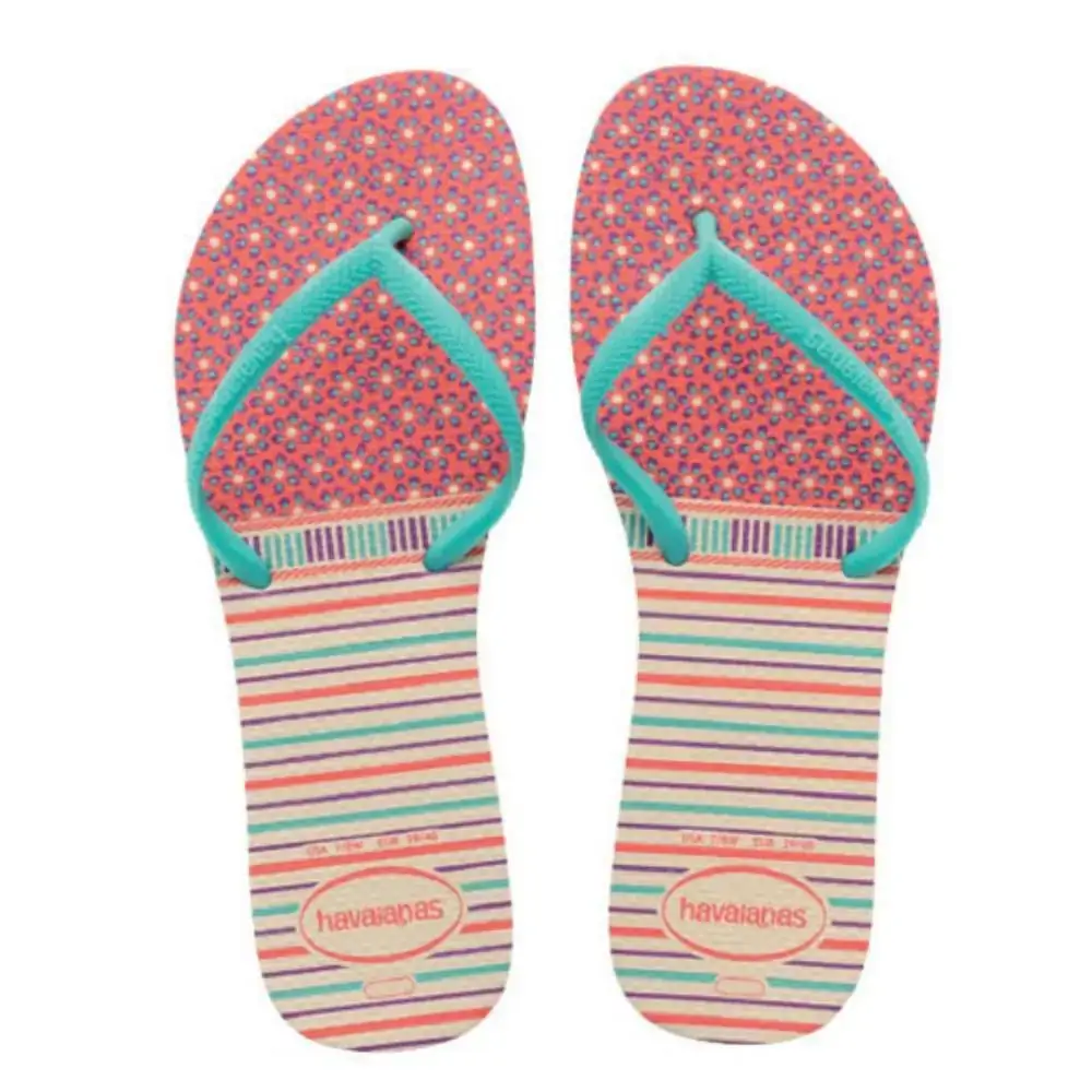 Sand.havaianas Flat Mix Bg Palha/vde Lago 8623