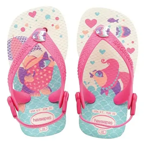 Sand.havaianas Baby Pets Branco/rosa 23/24