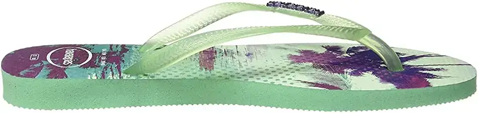 Sandalia Havaiana Slim Paisage 33/34 Verde Pastel