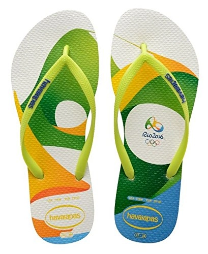 Sandalia Havaianas Slim Rio 2016 Bco/ Verde