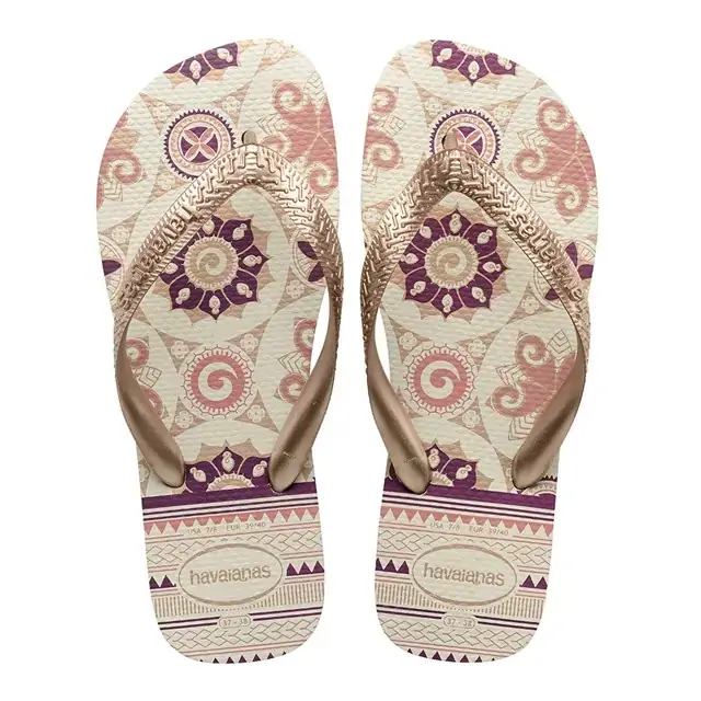 Sandalia Havaianas Spring 39/40 Bco Rose/gold Rose