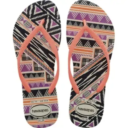 Sandalia Hav. Slim Tribal Bco/laranja 39/0
