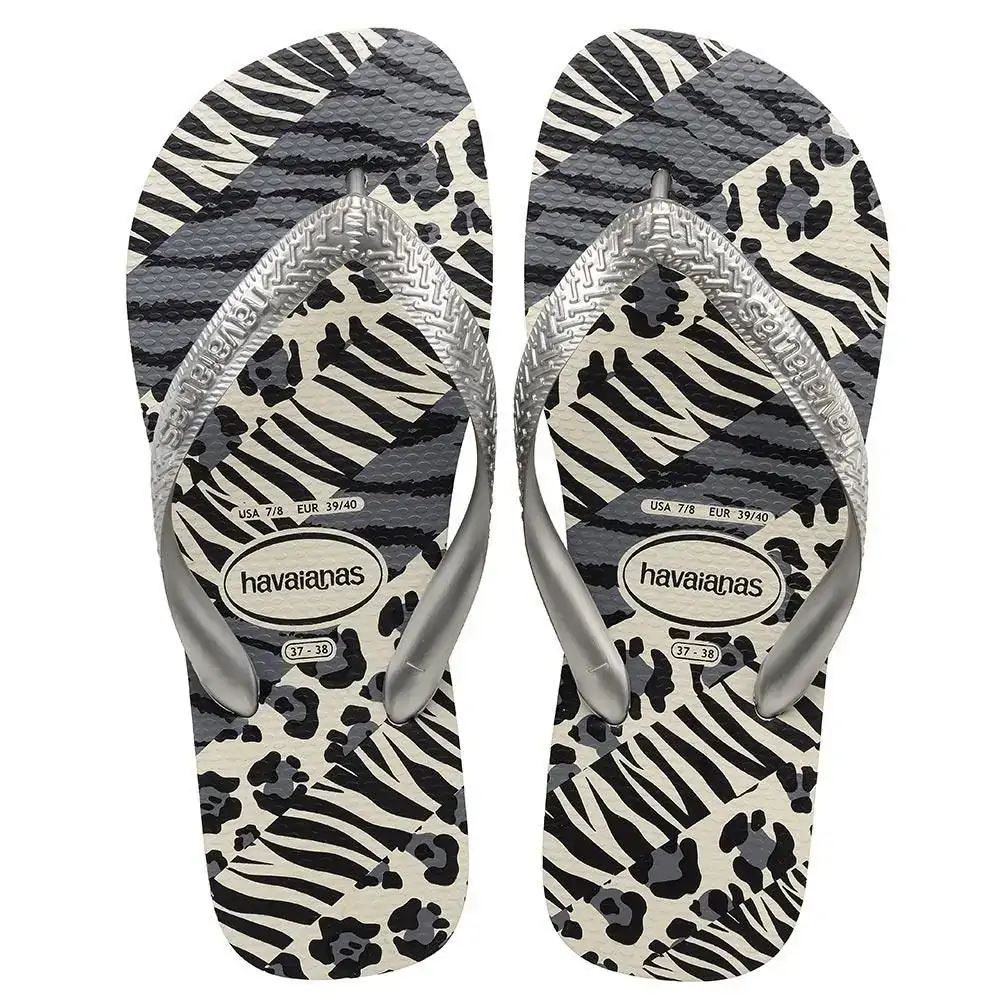 Sand Havaianas Top Animais Cf 35/36 Bco/pta/pto
