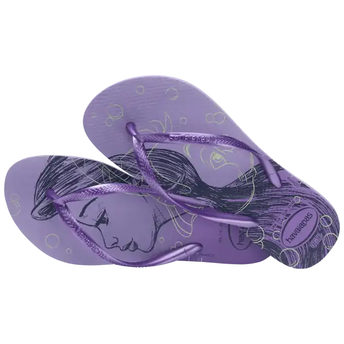 Chinelo Ad Havaianas Slim Princesas Bco/roxo