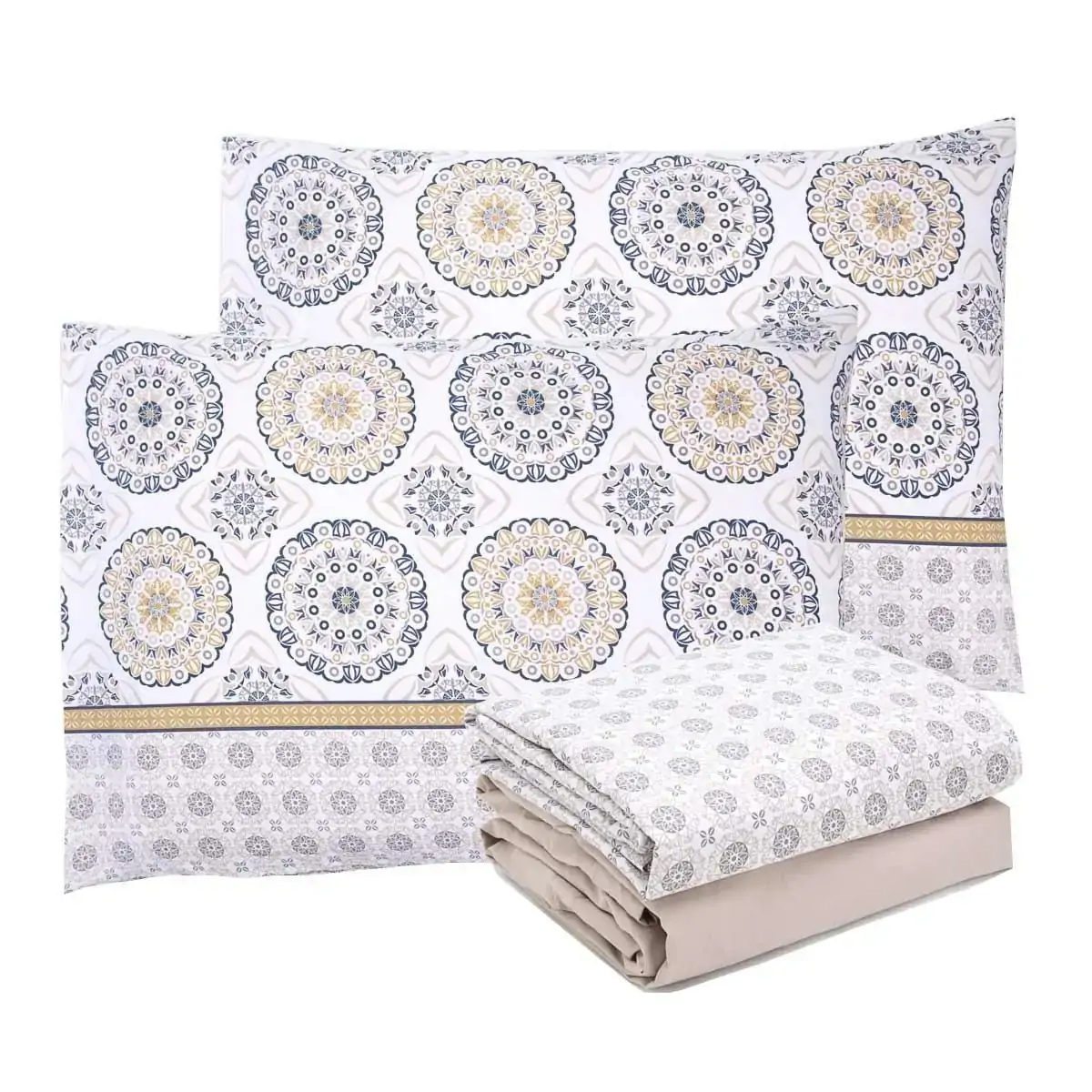 Jogo De Cama Queen Size Royal 100% Algodão 4 Peças Santista
