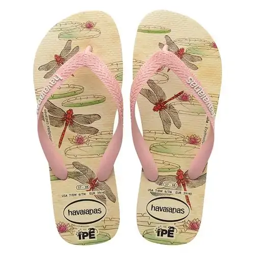 Chinelo Hav Ipe Bege/rosa