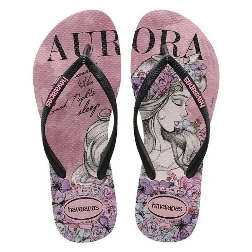 Sandalia Havaianas Slim Princesas Rosa Pastel