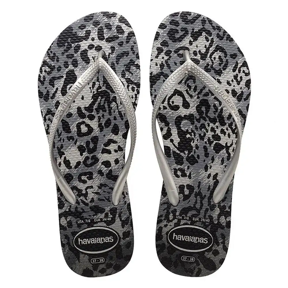 Sand Havaianas Slim Animals 41/42 Cinza/prata