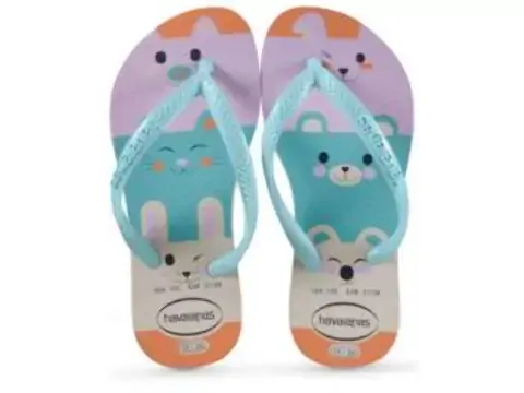 Chinelo Inf Havaianas Slim Fun Bg Palha