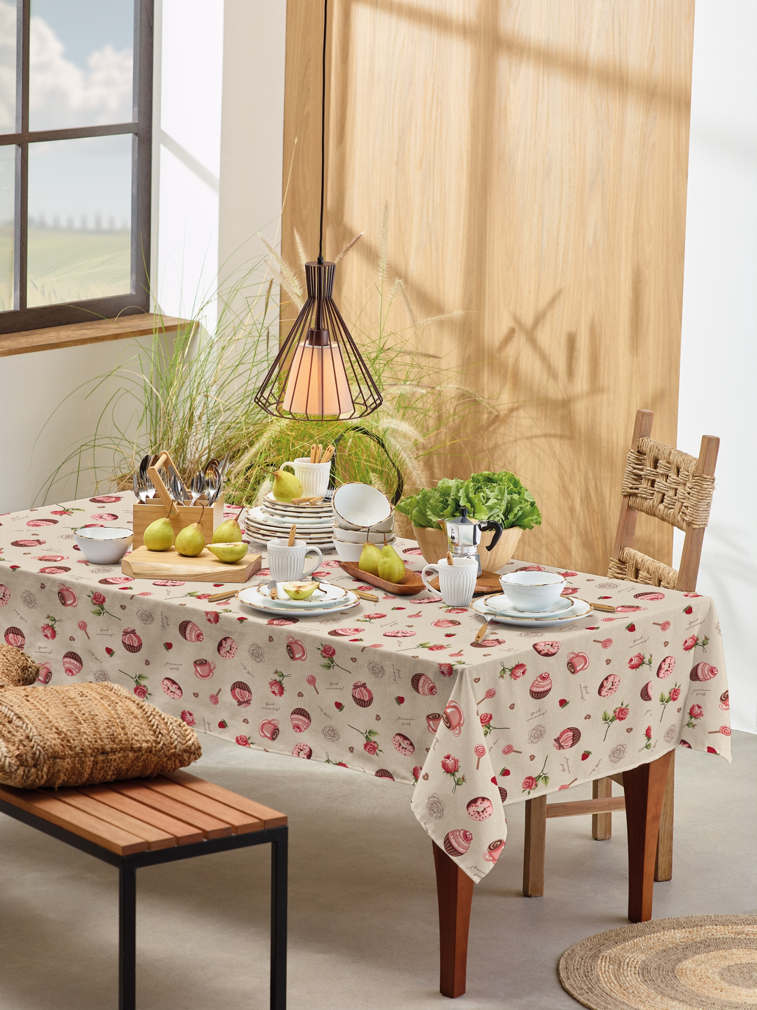 Mesa Toalha De Mesa Basic 140x210 Ref 8822 Cafe .