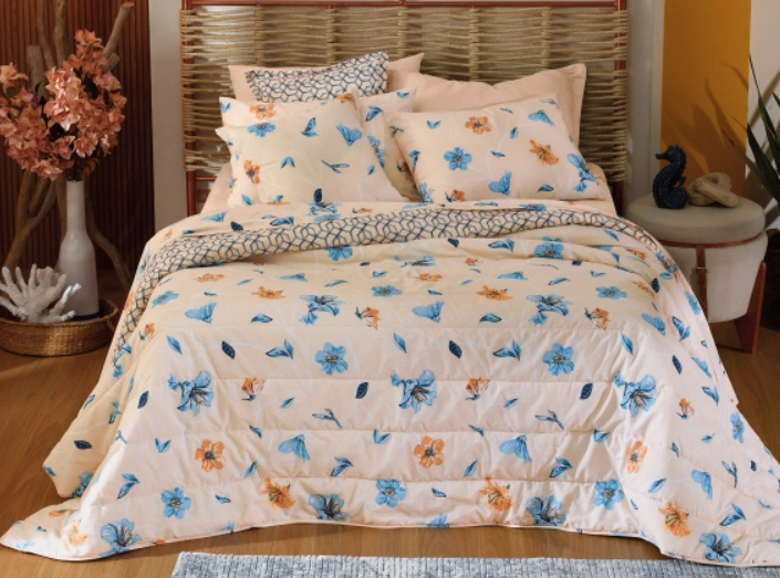 Kit Cama Crystal Solteiro Algodao Brisa Mar 2pcs 886080000095450 Teka
