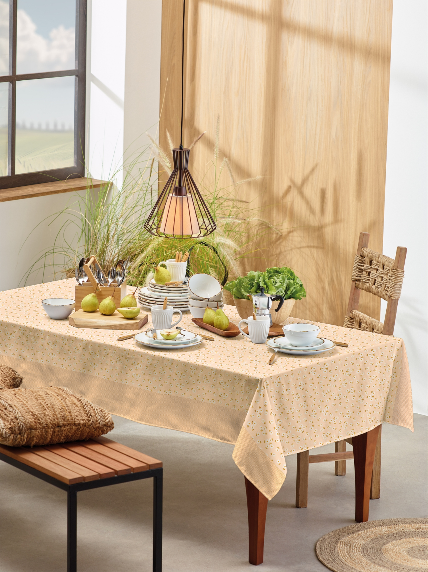 Toalha Mesa Basic 6 Lugares Florzinha 140x210cm 882200000045900 Teka