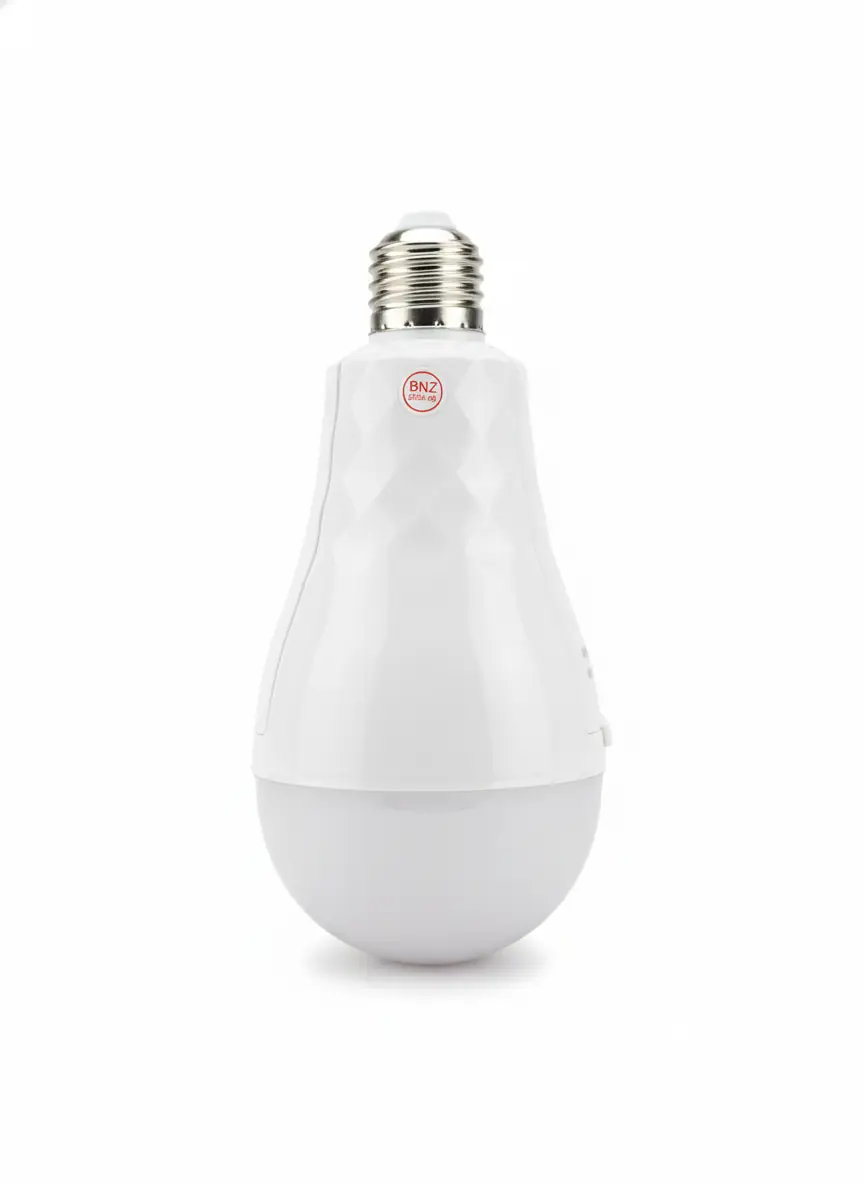 Lâmpada De Emergência Led Com Bateria Camping Branca