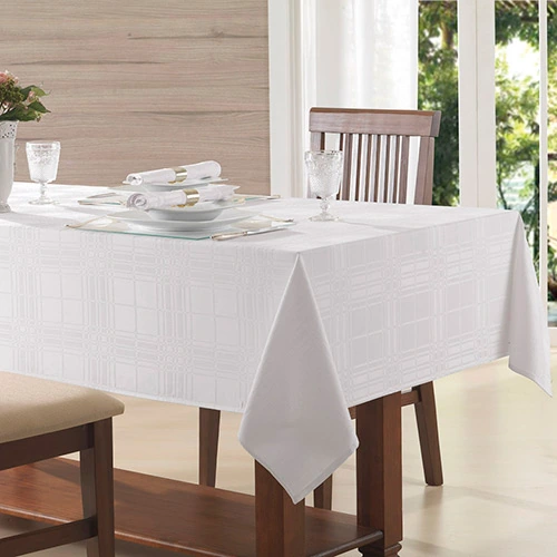 Toalha De Mesa Toscana Retangular 140x250cm Branca Teka