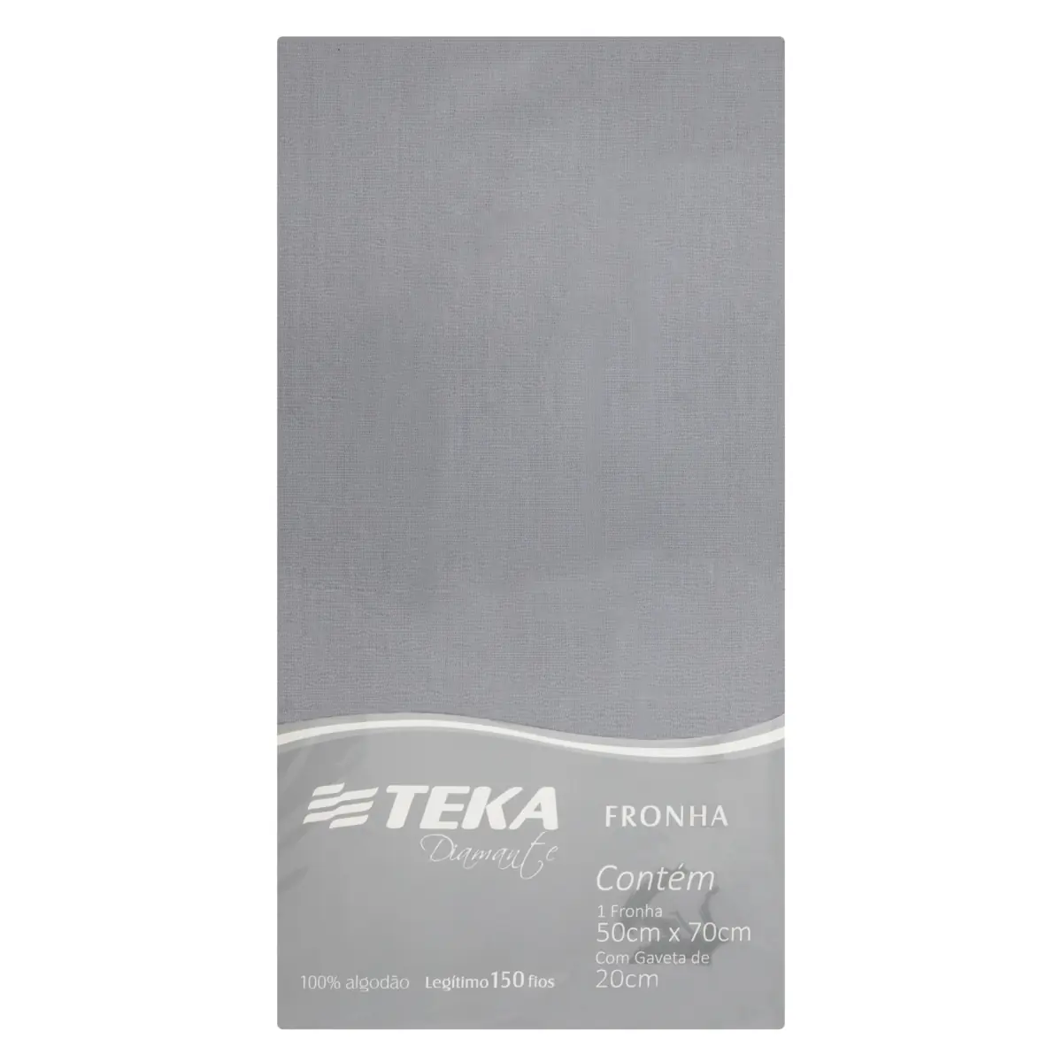 Fronha Para Travesseiro Cinza Diamante Teka 50cm X 70cm