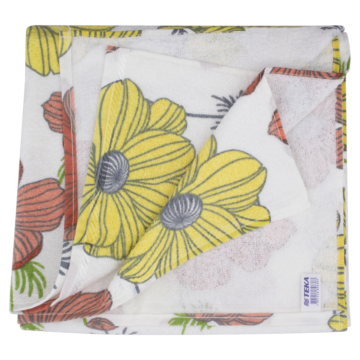 Toalha De Banho Floral Teka 70cm X 1,35m