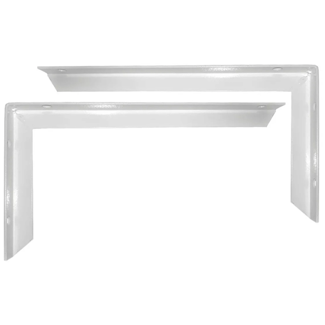 Kit 2 Suporte Mão Francesa Reforçada 30cm Branca