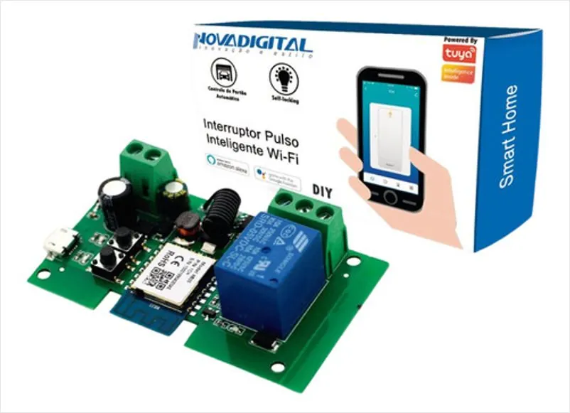 Interruptor Pulso Inteligente Wi-fi Novadigital Alexa Tuya