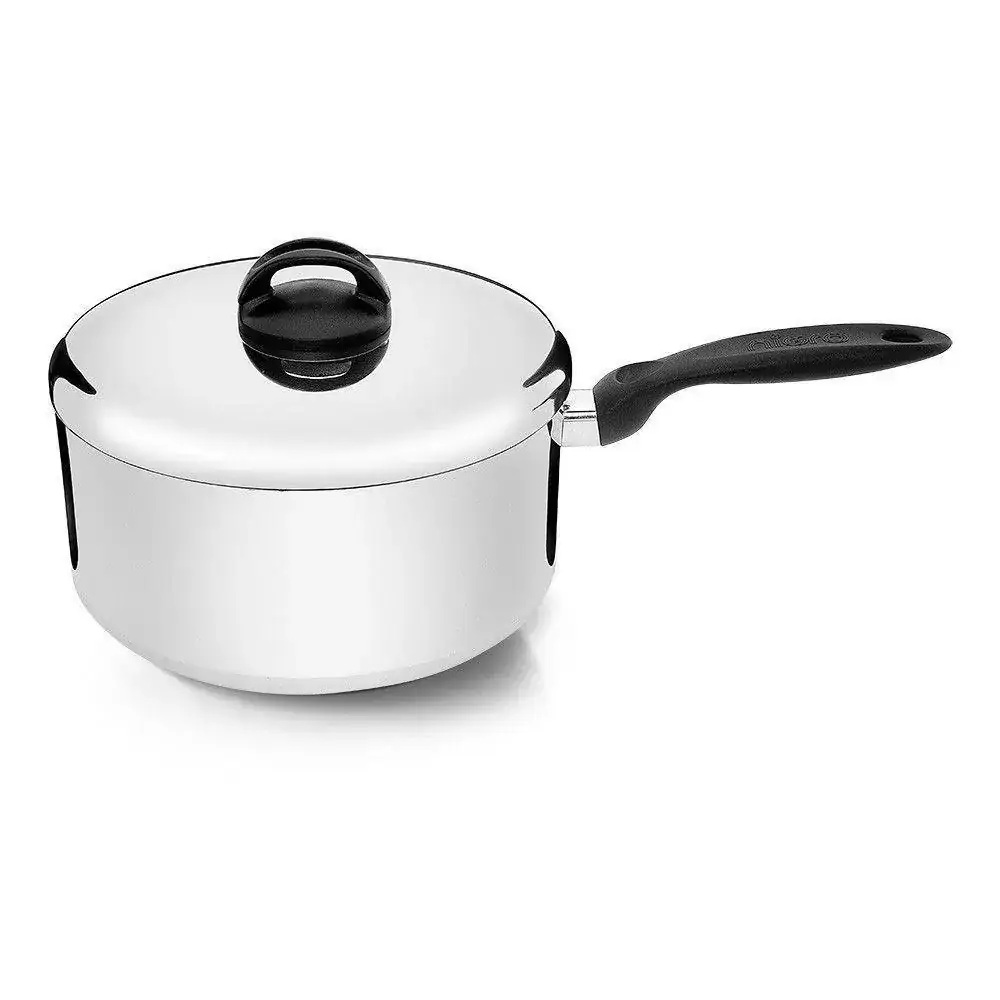Panela De Alumínio Polido Com Cabo 18cm 2,4L Eterna Nigro