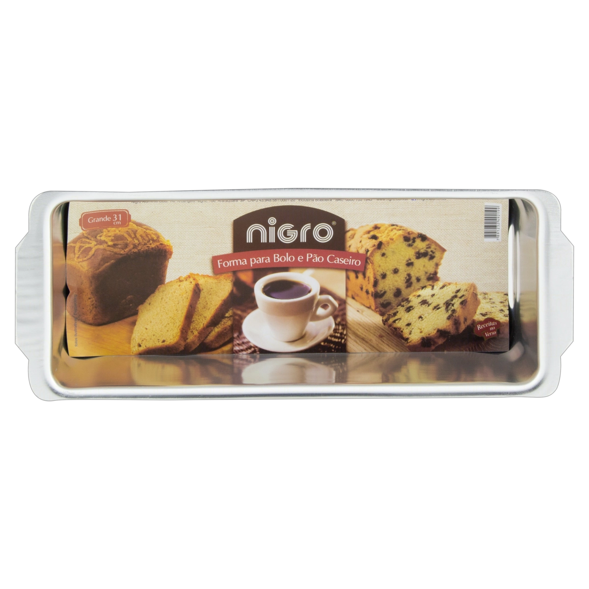 Forma Retangular Alumínio Para Pão E Bolo Reforçada Nigro Grande