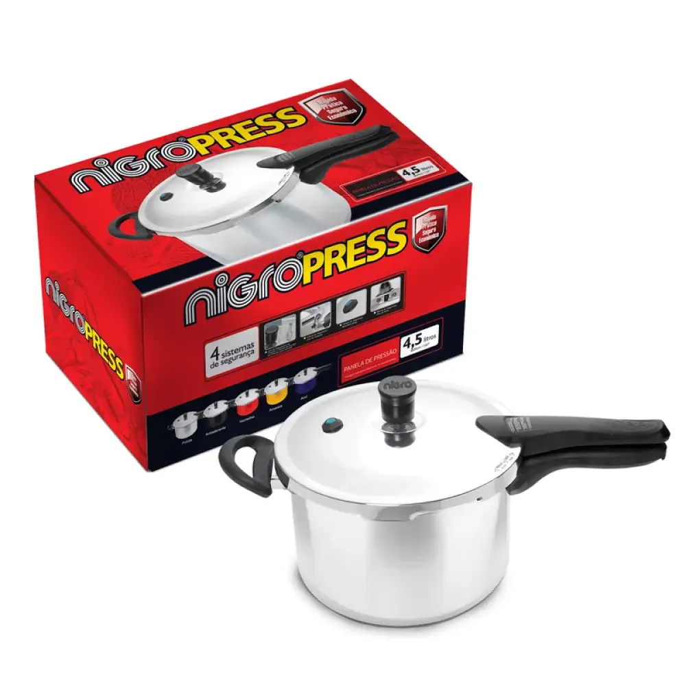 Panela De Pressão Alumínio Press 4,5l Nigro