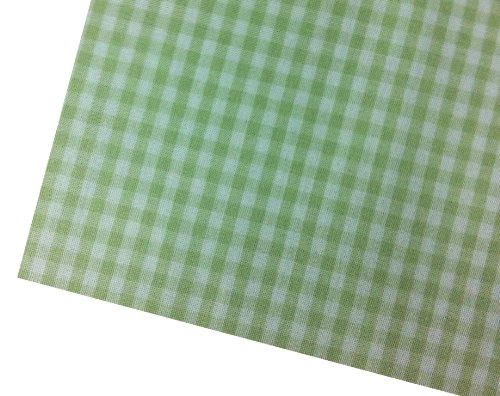 Panoah Self Adhesive Fabric 18.5 Inch By 3.2 Feet Red Checkers On White Cotton Fabric Adhesive Roll,