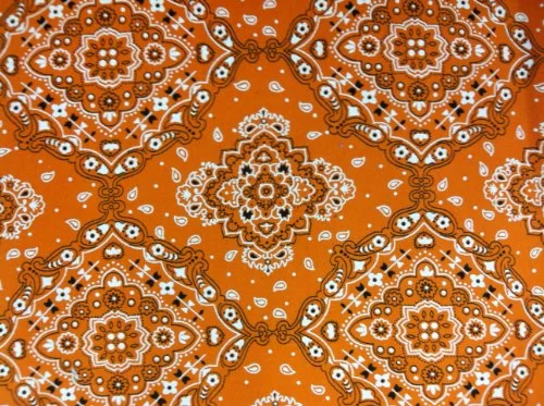 Panoah Self Adhesive Fabric Roll, 18.5 Inch By 3.2 Feet, Orange Bandana
