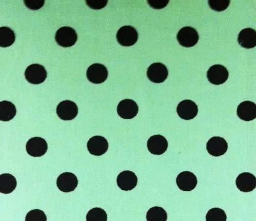 Panoah Self Adhesive Fabric Roll, 18.5 Inch By 3.2 Feet, Brown Pin Dots On Green Fabric