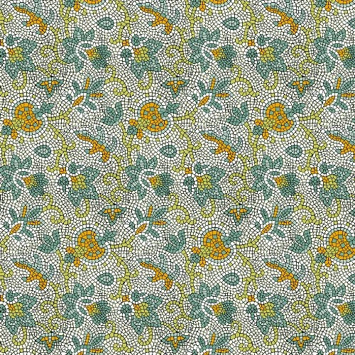 Panoah Self Adhesive Fabric Roll, 18.5 Inch By 3.2 Feet, Turquoise Green Orange Mosaic