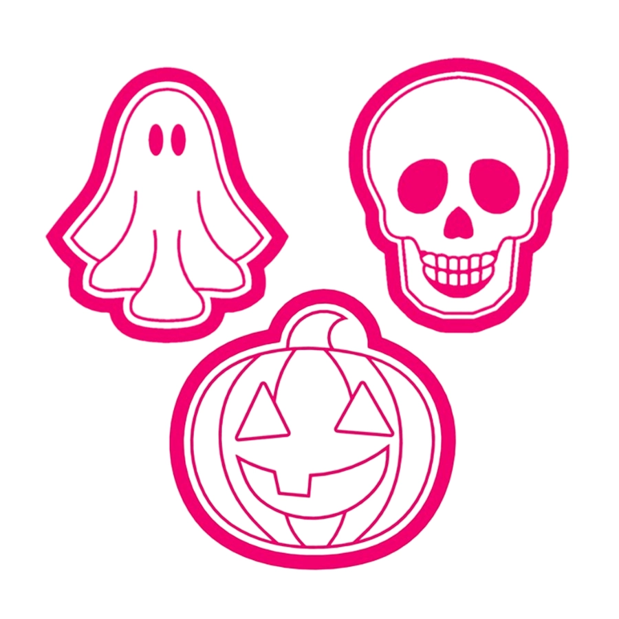 Kit Cortador Carimbo Halloween 2 3d 1026 Rr Cortadores