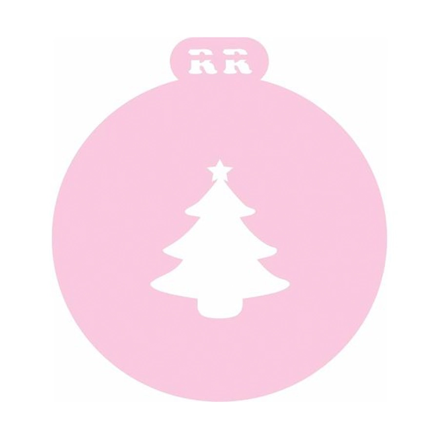 Stencil Pao De Mel/macaron Arvore Natal 4087 Rr Cortadores