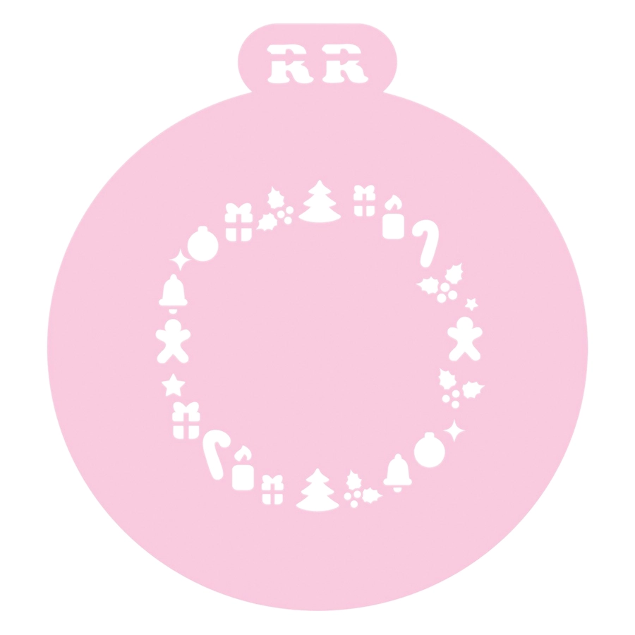 Stencil Mini Bolo Fundo Natalino 4095 Rr Cortadores