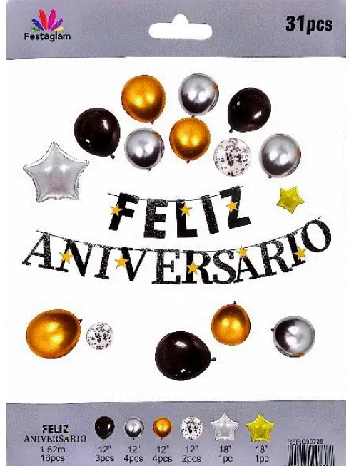 Artigo P Festa Kit Aniversario 31 Pcs