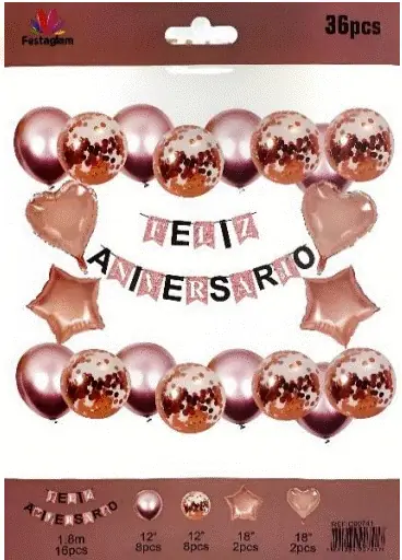 C90741 Enfeite Festa Kit 36pc
