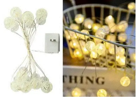 Varal Luminaria Decorativa De Led Bolinhas
