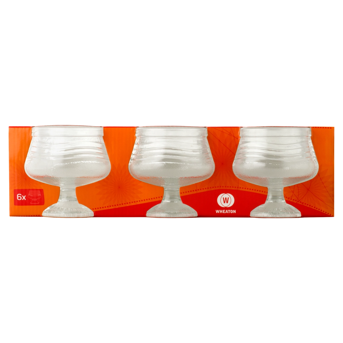 Conjunto Taça Para Sobremesa Transparente Vidro 371ml Wheaton Crystal 6 Unidades