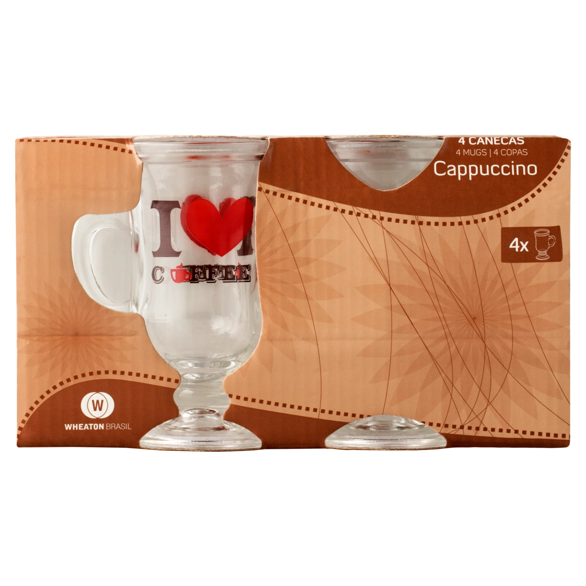 Conjuntos de Canecas de Cappuccino 4 Peças