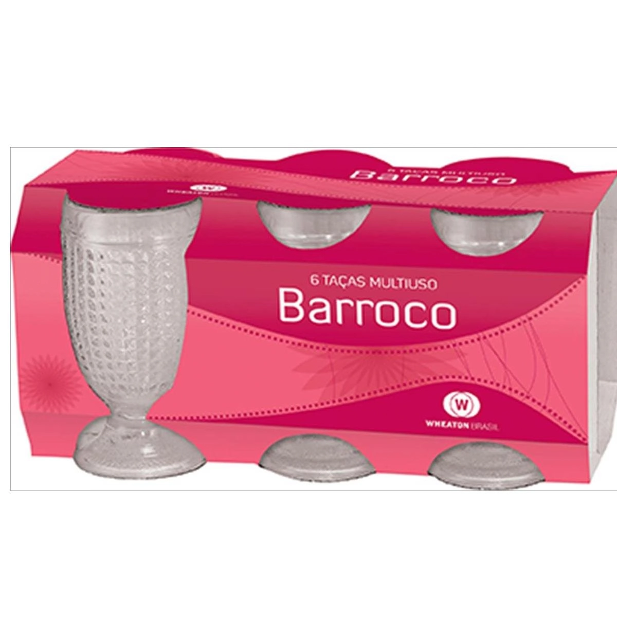 Conjunto 6 Taças Multiuso Barroco