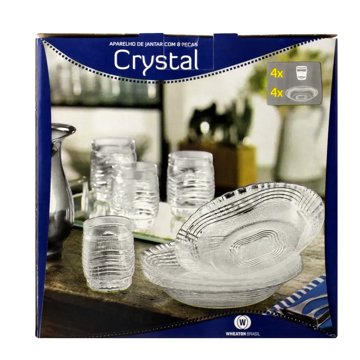 Aparelho De Jantar CRYSTAL 8 Peças
