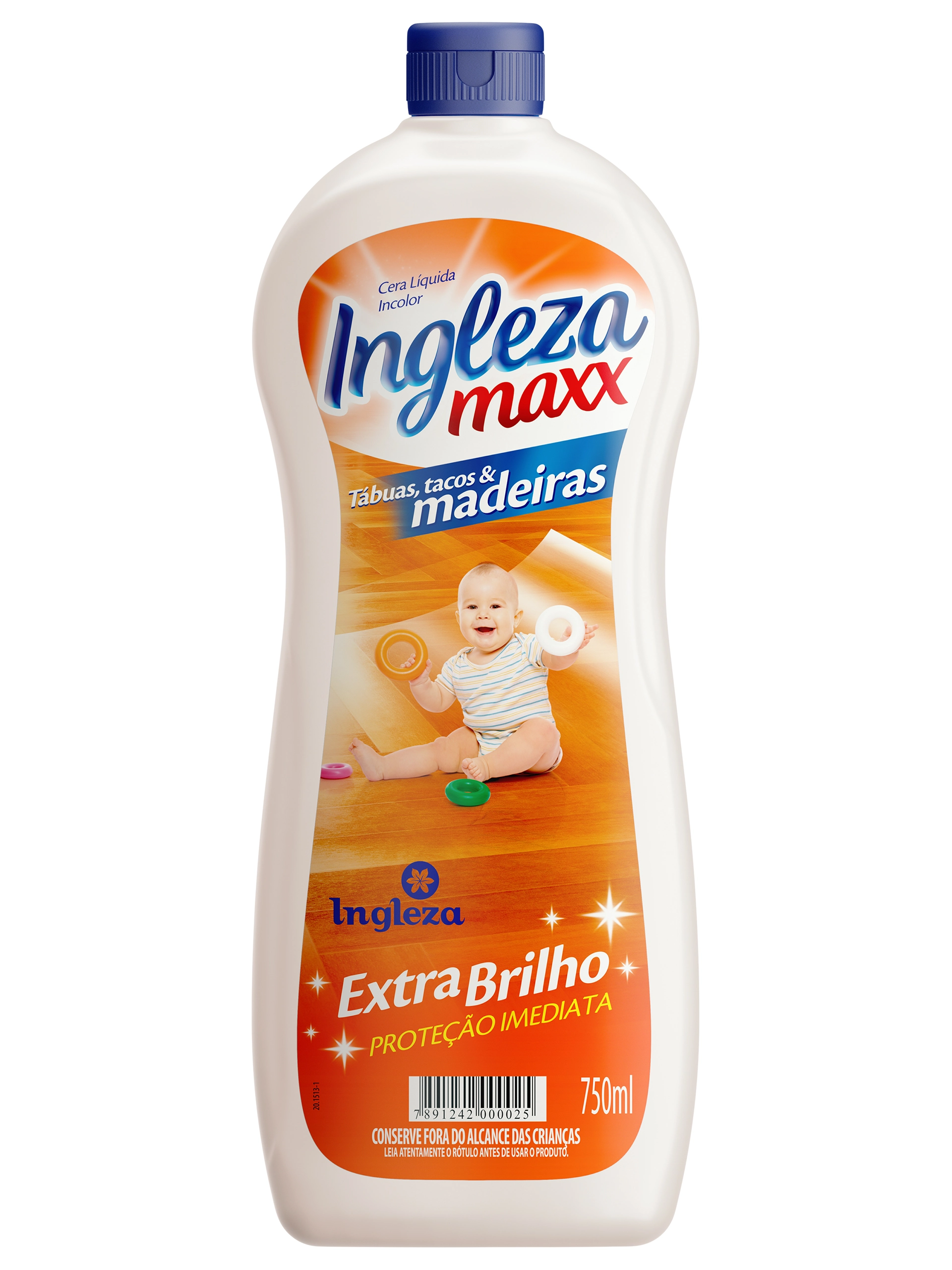 Cera Líquida Extra Brilho Incolor Ingleza Maxx Squeeze 750ml