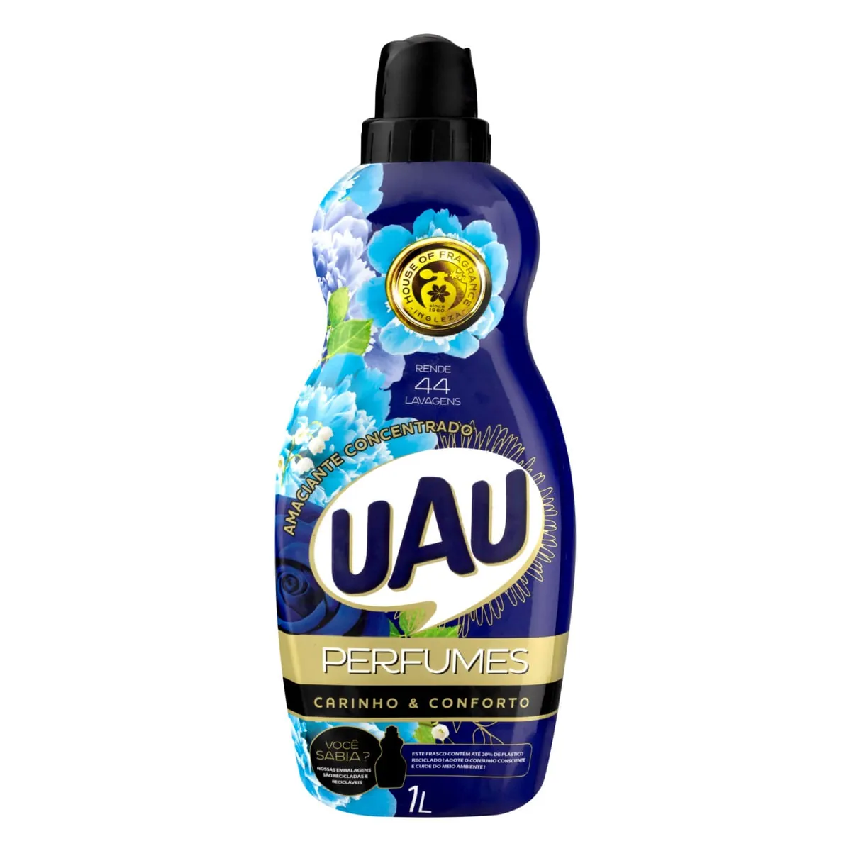 Amaciante de Roupa Concentrado Carinho &amp; Conforto Uau Perfumes 1L