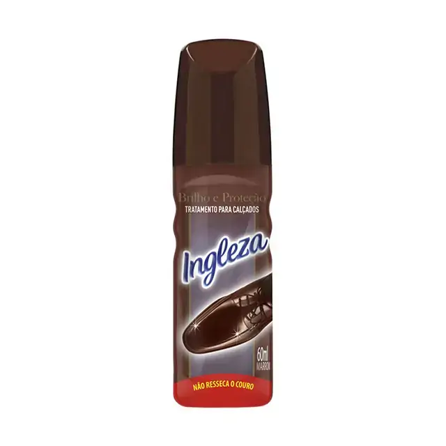Polidor De Sapato Brilho E Proteção Marrom Ingleza Frasco 60ml