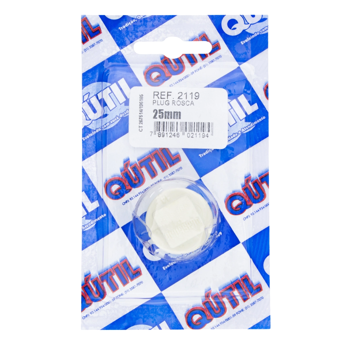 Plug Com Rosca Qútil 25mm