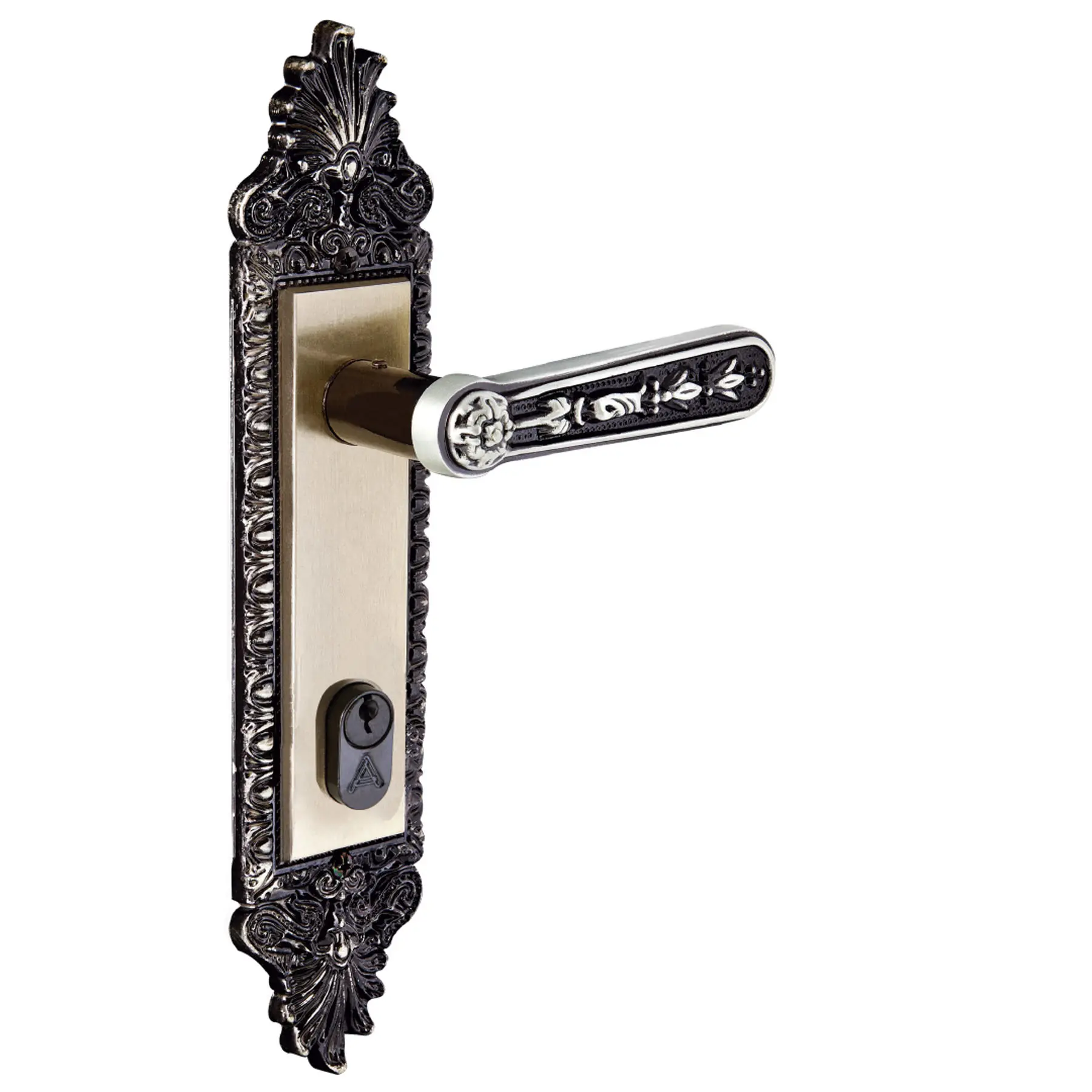 Fechadura para Porta de Entrada Aliança F-3600 Latonado 55mm Chave Simples