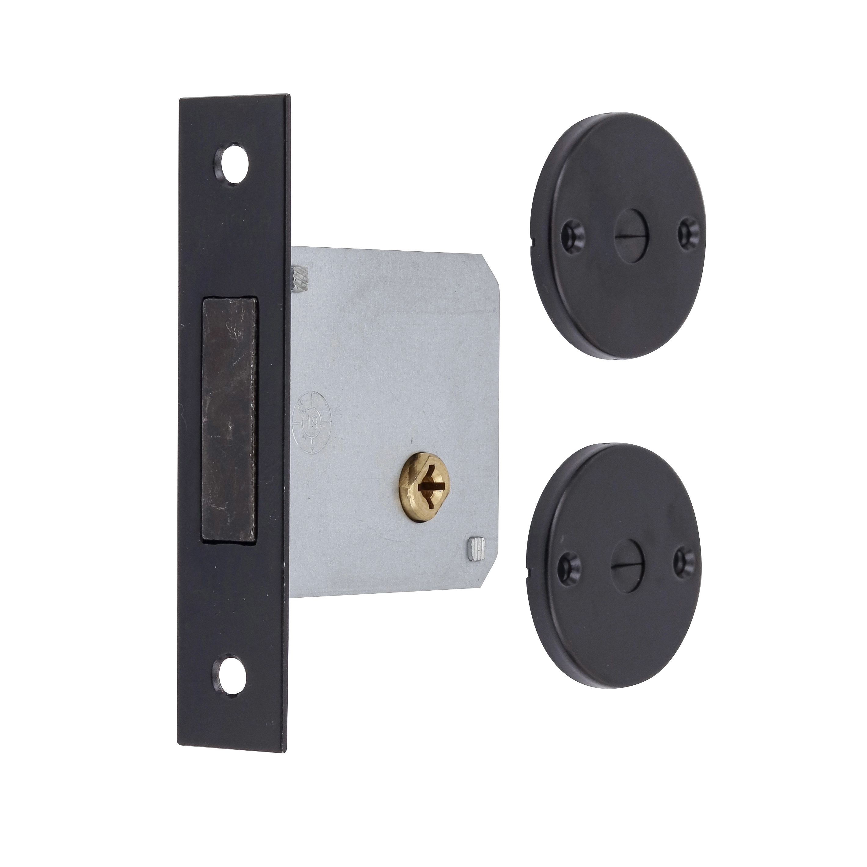 Fechadura Auxiliar para Porta de Entrada Aliança F2000 PF Preto 59mm Chave Tetra