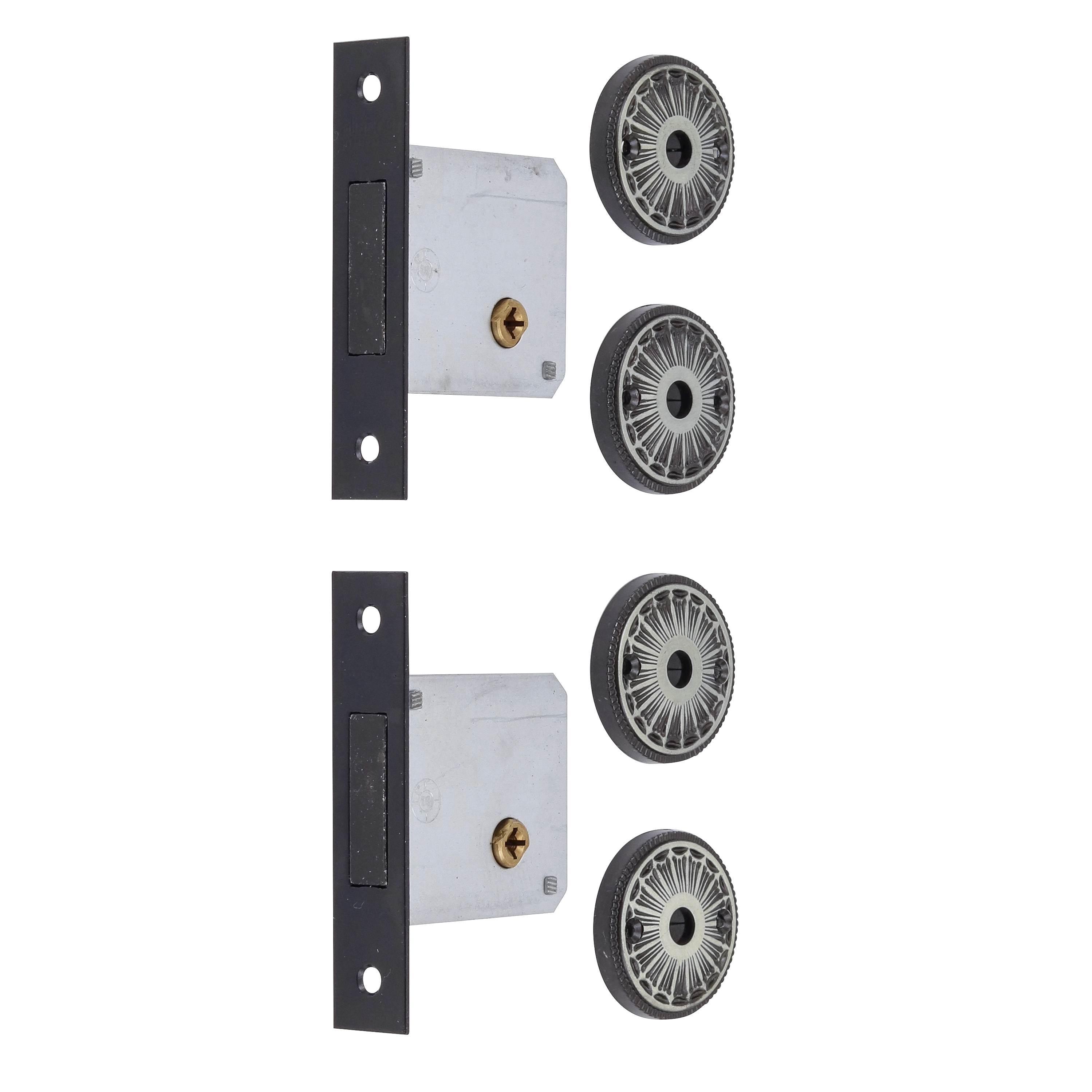 Fechadura Aliança Auxiliar Dupla para Porta de Entrada Antique 59mm Chave Tetra F2000 Dupla