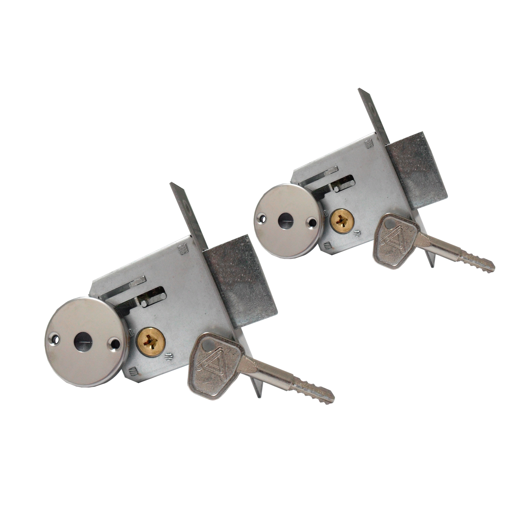 Fechadura Auxiliar Dupla para Porta de Entrada Aliança F2000 Dupla IP Polido 59mm Chave Tetra