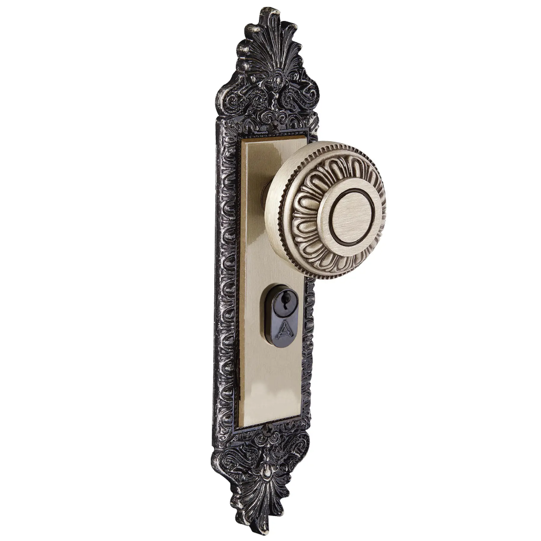 Fechadura para Porta de Entrada Aliança F-4600 Latonado 40mm Chave Simples