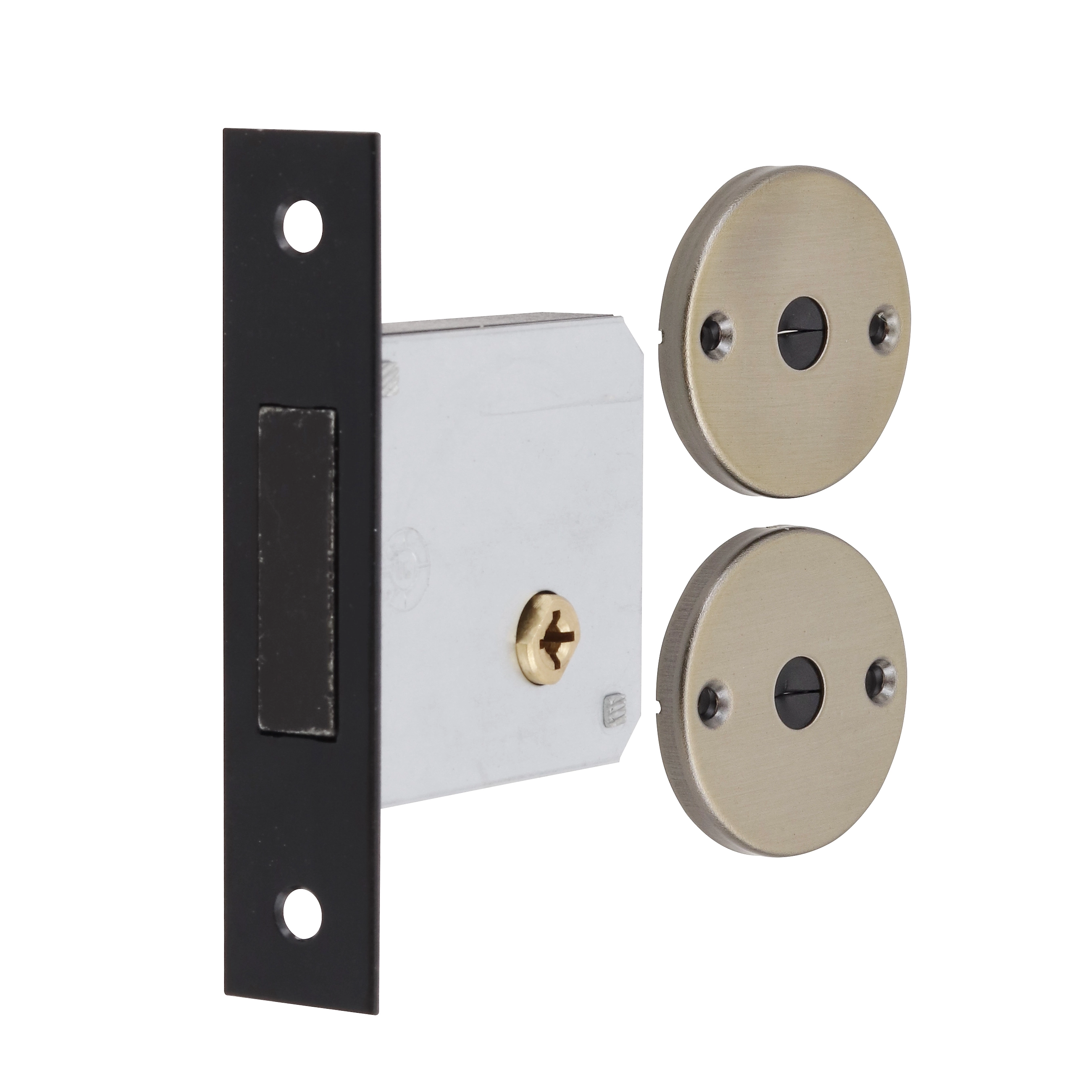 Fechadura Auxiliar para Porta de Entrada Aliança F2000 BL Antique (Oxidado) 59mm Chave Tetra